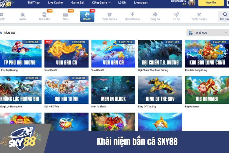 Khái niệm bắn cá SKY88